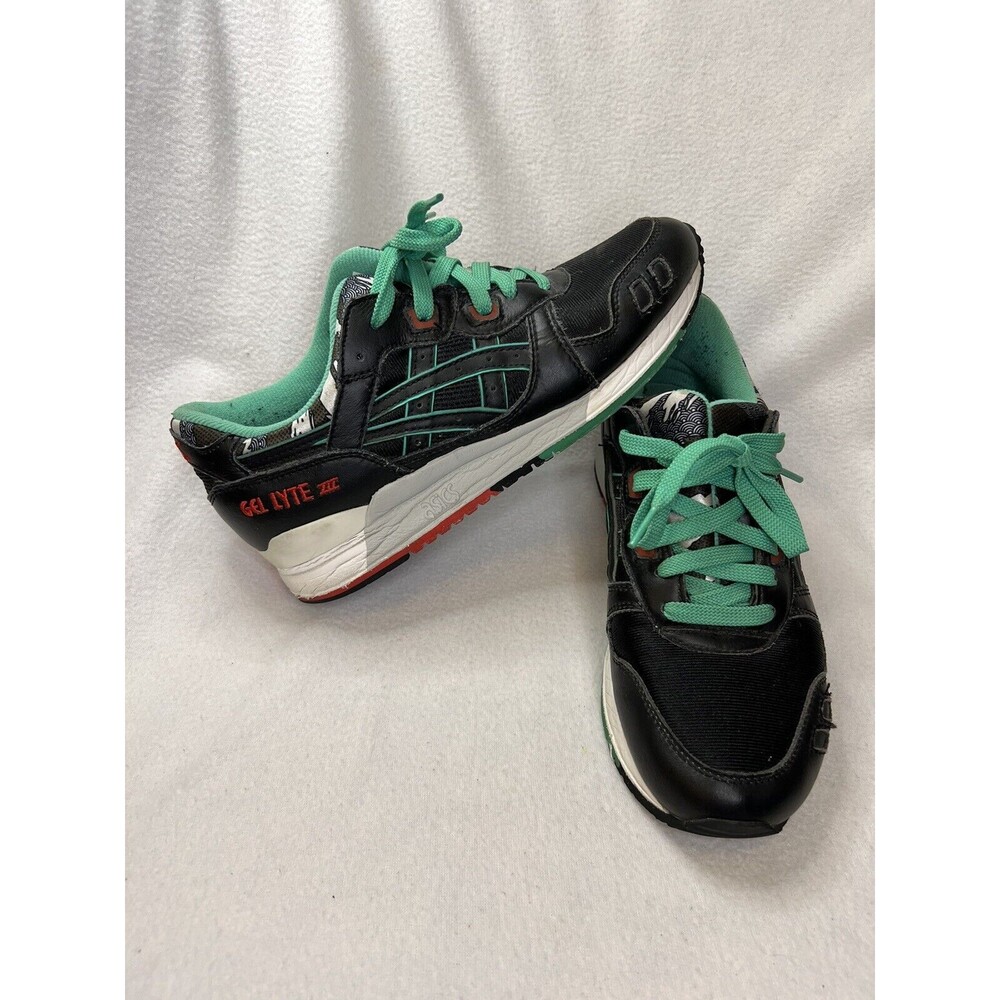ASICS Gel-Lyte 3 III Future Camo Men's 6.5 Black Teal Shoes Sneakers H404L